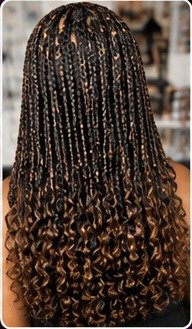 Sample textured braided hairstyle glamour portrait
