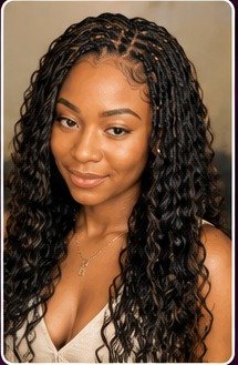 Sample glamorous curly hairstyle portrait